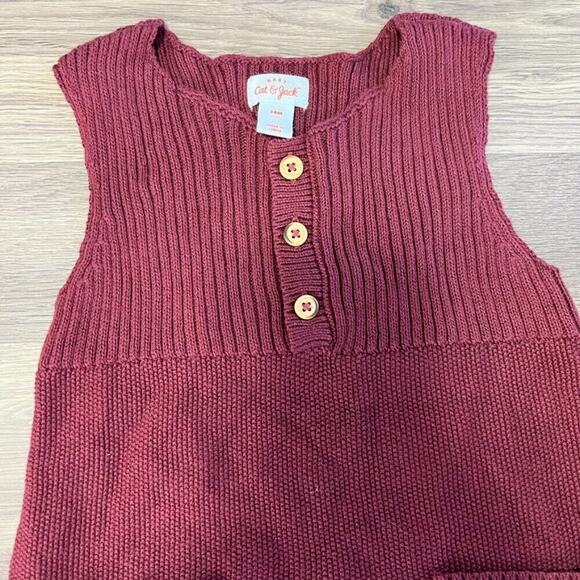 NEW Cat & Jack Henley Knit Romper SZ 24m - Picture 4 of 5